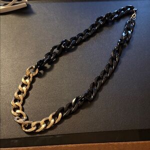 Black and Gold Chain Necklace